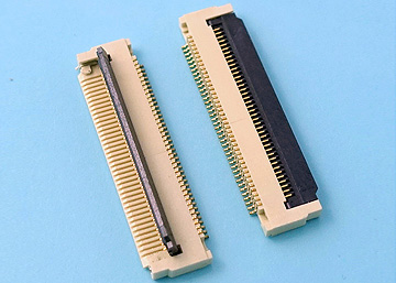 FPC 0.5mm H:2.0  40Pin Cover Lift  SMT R/A Lower Type Connector