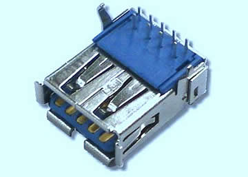 LUB-22EC09XT111L - USB 3.0 A Type 9Pin Female Board Side DIP 90° - LAI HENG TECHNOLOGY LTD.