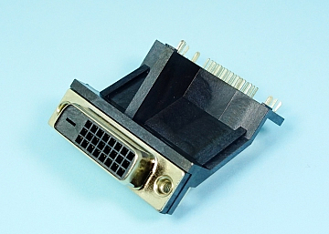 LDVI24-DV33V2S1123X12NA - DVI-D Connector Right Angle  DIP 24P  Socket (H:30.31mm) - LAI HENG TECHNOLOGY LTD.