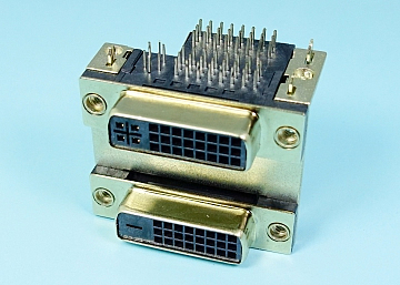 LDVI24+29-SV2V4C1X2M11XN3 - DVI-D /DVI-I  Connector  Right Angle DIP 24P +29P  Socket (20.4mm) - LAI HENG TECHNOLOGY LTD.